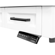 Pemberly Row Modern Electric Sit/Stand L-Desk and Return Height Wood Desk White