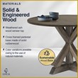Pemberly Row Modern / Contemporary Round Dining Table Rustic Brown