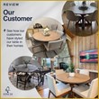 Pemberly Row Modern / Contemporary Round Dining Table Rustic Brown