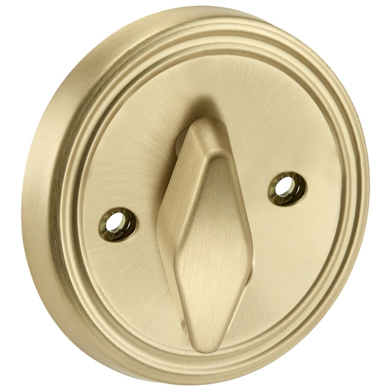 Pemberly Row Single Cylinder 2-Way Round Corner Deadbolt with Latch in Gold