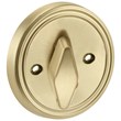Pemberly Row Single Cylinder 2-Way Round Corner Deadbolt with Latch in Gold