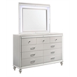 Pemberly Row Modern 6-Piece Solid Wood King Bedroom Set in White