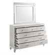 Pemberly Row Modern 6-Piece Solid Wood King Bedroom Set in White