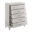 Pemberly Row Modern 6-Piece Solid Wood King Bedroom Set in White