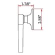 Pemberly Row Scroll Brass Dummy Door Handle in Oil Rubbed Bronze