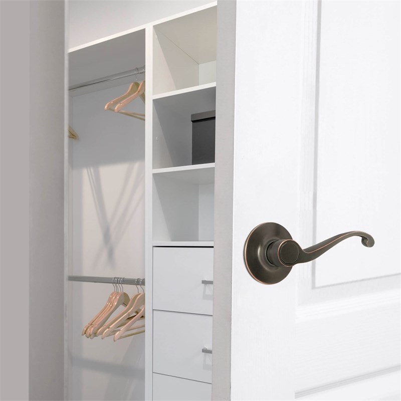 Pemberly Row Scroll Brass Dummy Door Handle in Oil Rubbed Bronze