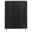 Pemberly Row 5-drawer Wood Rectangular Bedroom Chest in Black
