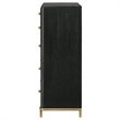 Pemberly Row 5-drawer Wood Rectangular Bedroom Chest in Black