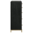 Pemberly Row 5-drawer Wood Rectangular Bedroom Chest in Black