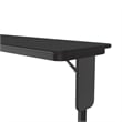 Pemberly Row 18x60 Contemporary Metal/Wood Folding Seminar Table - Black Granite