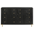 Pemberly Row Coastal 8-drawer Wood Bedroom Dresser in Black Finish