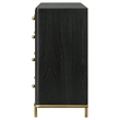 Pemberly Row Coastal 8-drawer Wood Bedroom Dresser in Black Finish