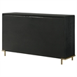 Pemberly Row Coastal 8-drawer Wood Bedroom Dresser in Black Finish