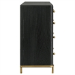 Pemberly Row Coastal 8-drawer Wood Bedroom Dresser in Black Finish