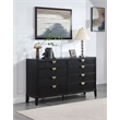Pemberly Row 8-drawer Rectangular Wood Bedroom Dresser Black