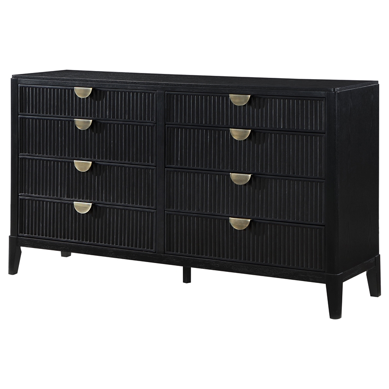 Pemberly Row 8-drawer Rectangular Wood Bedroom Dresser Black