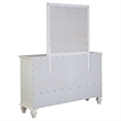 Pemberly Row Modern 11-drawer Wood Dresser with Mirror Cream White