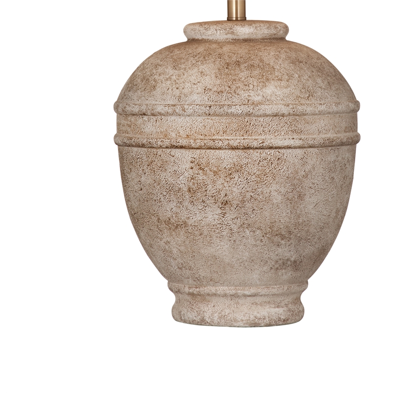 Pemberly Row Modern / Contemporary Table Lamp in Cream Resin