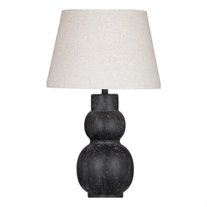 pemberly row modern / contemporary table lamp in black resin