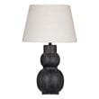 Pemberly Row Modern / Contemporary Table Lamp in Black Resin