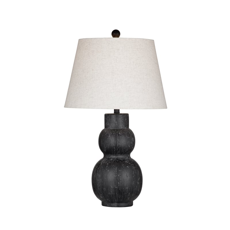 Pemberly Row Modern / Contemporary Table Lamp in Black Resin
