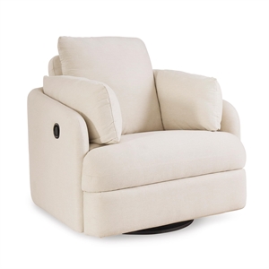 Pemberly Row Modern / Contemporary Oyster Swivel Glider Recliner
