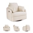 Pemberly Row Modern / Contemporary Oyster Swivel Glider Recliner