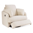 Pemberly Row Modern / Contemporary Oyster Swivel Glider Recliner