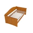 Pemberly Row Mid-Century Solid Wood Twin Daybed in Light Toffee