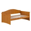 Pemberly Row Mid-Century Solid Wood Twin Daybed in Light Toffee