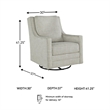 Pemberly Row Modern / Contemporary Swivel Glider Accent Chair