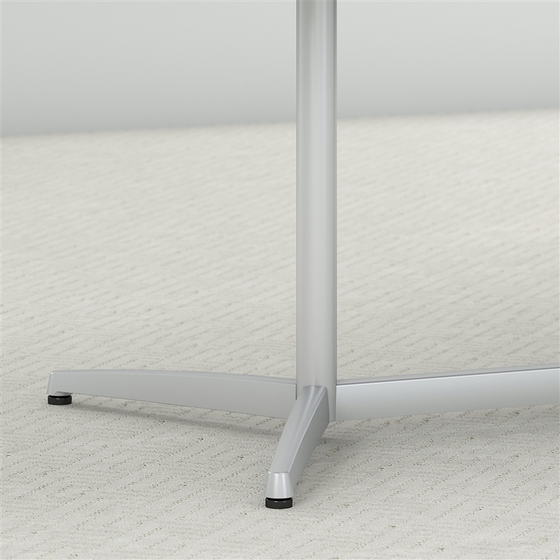 Pemberly Row Boat Shaped Conference Table with Metal Base in Cherry