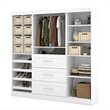 Pemberly Row 86W Closet Organizer System in White - Engineered Wood