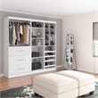 Pemberly Row 86W Closet Organizer System in White - Engineered Wood