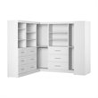 Pemberly Row 161W Walk-In Closet Organizer System in White - Engineered Wood