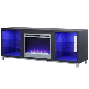 Pemberly Row Fireplace TV Stand for TVs up to 70'' Wide in Espresso