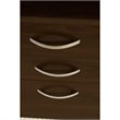 Pemberly Row L-Shaped Engineered Wood Bowfront Desk Set in Mocha Cherry