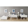 Pemberly Row Traditional Wood Twin Triple Bunk Bed in White Finish