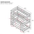 Pemberly Row Traditional Wood Twin Triple Bunk Bed in White Finish