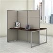 Pemberly Row Modern 60W 2 Person Cubicle Desk with 66H Panels