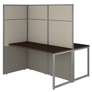 Pemberly Row Modern 60W 2 Person Cubicle Desk with 66H Panels