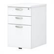 Pemberly Row 3 Drawer Mobile File Cabinet in Pure White - Engineered Wood