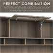 Pemberly Row L Shaped Desk with Hutch and Bookcase in Ash Gray - Engineered Wood