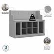 Pemberly Row Full Entryway Storage Set with Drawers - Cape Cod Gray