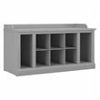 Pemberly Row Shoe Storage Bench with Shelves - Cape Cod Gray - Engineered Wood