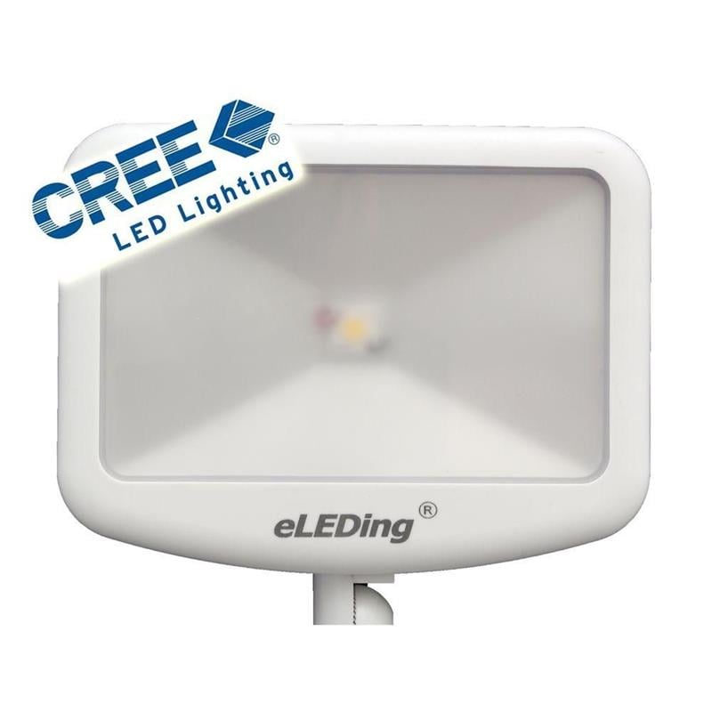 Pemberly Row 180 Degree CREE LED Smart Solar Outdoor Flood Light in White