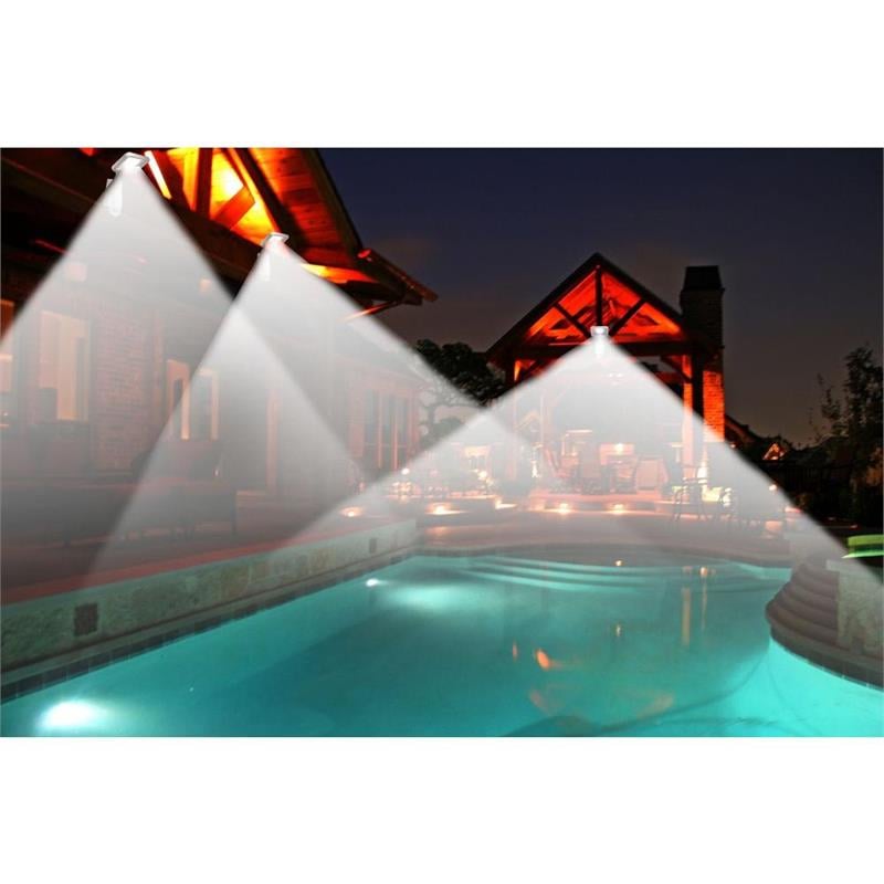 Pemberly Row 180 Degree CREE LED Smart Solar Outdoor Flood Light in White