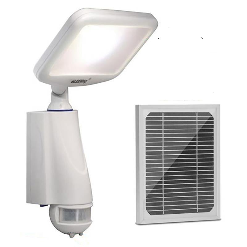 Pemberly Row 180 Degree CREE LED Smart Solar Outdoor Flood Light in White