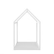 Pemberly Row Modern Kids Metal House Bed Twin Size Frame in White