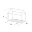 Pemberly Row Modern Kids Metal House Bed Twin Size Frame in White